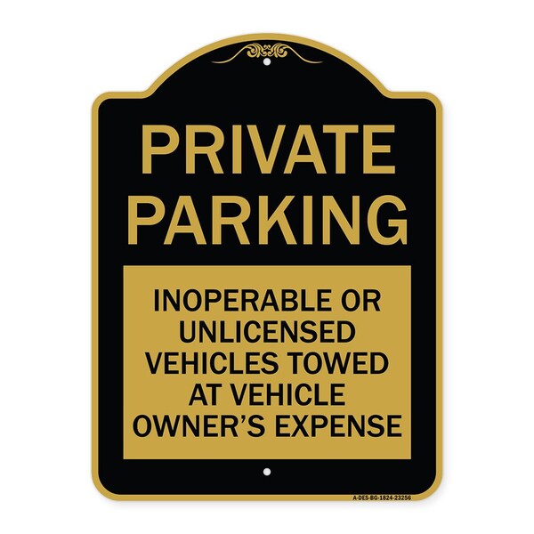 Private Parking Inoperable or Unlicensed Vehicles Towed at Vehicle Owners Expense, BG-1824-23256